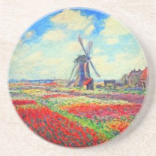 Dessous De Verre En Grès Moulin à vin Monet Tulips