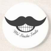 Dessous De Verre En Grès Moustache (Devant)