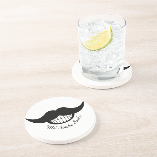 Dessous De Verre En Grès Moustache (Côté)