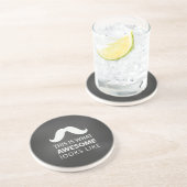 Dessous De Verre En Grès Moustache Géniale (Côté)