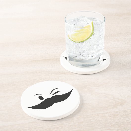 Dessous De Verre En Grès Moustache Kinky (Côté)