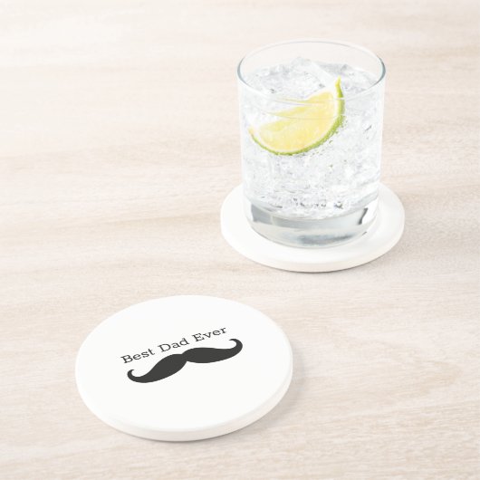 Dessous De Verre En Grès Moustache noire (Côté)