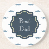 Dessous De Verre En Grès Moustaches bleues (Devant)