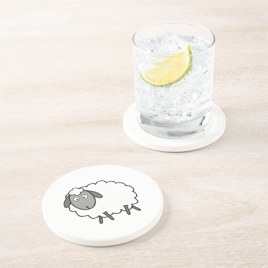 Dessous De Verre En Grès Moutons (Côté)