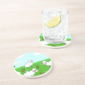 Dessous De Verre En Grès Moutons (Côté)