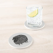 Dessous De Verre En Grès Moutons noirs (Côté)