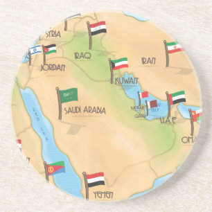 Dessous De Verre En Grès Moyen-Orient