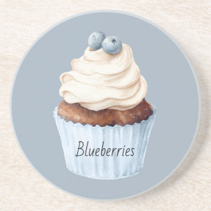 Dessous De Verre En Grès Muffin aux myrtilles