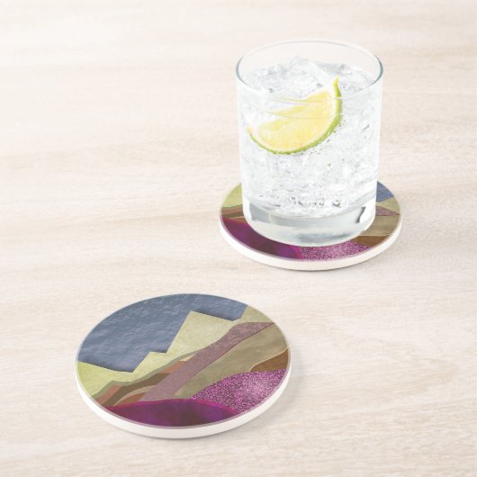 Dessous De Verre En Grès Mulberry Mountains (Côté)