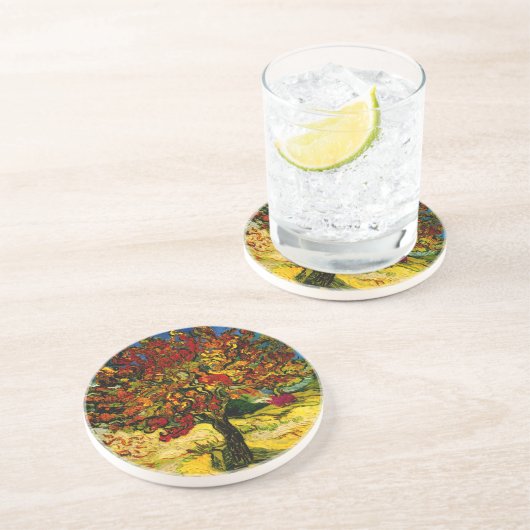 Dessous De Verre En Grès Mulberry Tree Van Gogh Art (Côté)