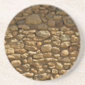 Dessous De Verre En Grès Mur de pierre rustique (Devant)
