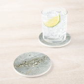 Dessous De Verre En Grès Mur en béton craqué avec de petites pierres (Côté)