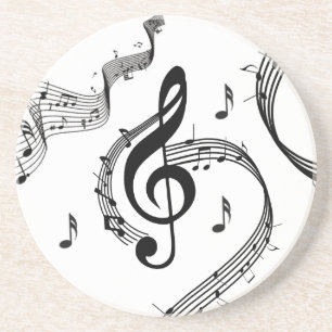 Dessous De Verre En Grès Musique à clef de sol climaxique