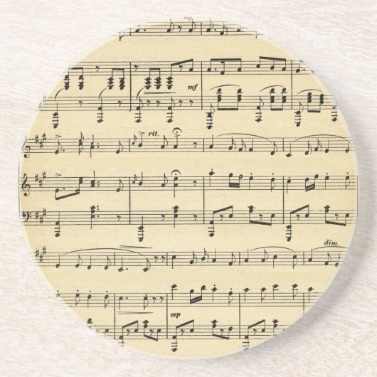 Dessous De Verre En Grès Musique Antique Sheet (Devant)