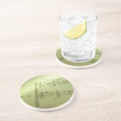 Dessous De Verre En Grès Musique de feuille 1 (Côté)