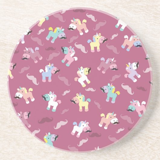 Dessous De Verre En Grès Mustachio Unicornio (Devant)
