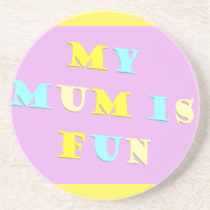 Dessous De Verre En Grès My Mum Design avec des couleurs poétiques pâle mél