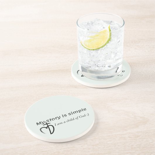 Dessous De Verre En Grès My story is simple (Côté)