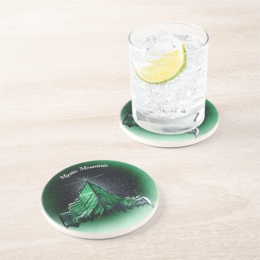 Dessous De Verre En Grès Mystic Mountain (Côté)