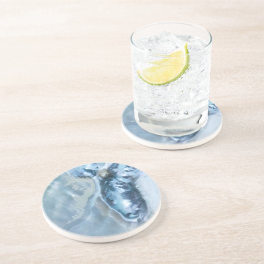 Dessous De Verre En Grès Nacre malaisienne sauvage (Côté)