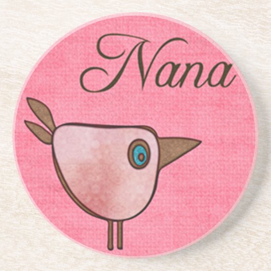 Dessous De Verre En Grès nana rose birdie (Devant)