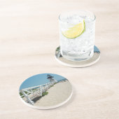 Dessous De Verre En Grès Nantucket. Phare Old Wooden (Côté)