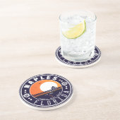 Dessous De Verre En Grès Naples Florida Beach Retro Sunset Pier 80s (Côté)