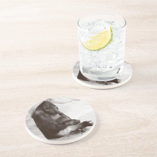 Dessous De Verre En Grès Napping Gorilla photo (Côté)
