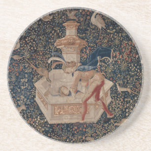 Dessous De Verre En Grès Narcisse au Puits, Tapisserie Médiévale