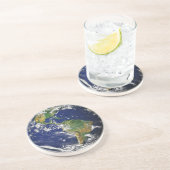 Dessous De Verre En Grès Nasa blue marble terre sous-verre en grès (Côté)