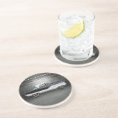 Dessous De Verre En Grès Nash noir et blanc Metropolitan (Côté)