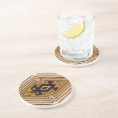 Dessous De Verre En Grès Native American Mimbres Bear (Côté)