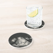 Dessous De Verre En Grès Nativity Baby Jésus Virgin Mary Angels Black White (Côté)