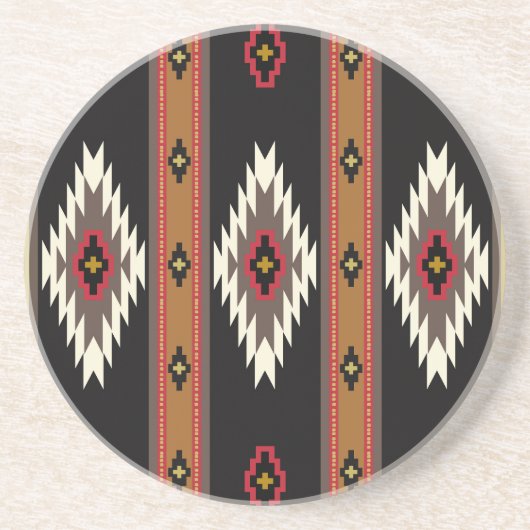 Dessous De Verre En Grès Navajo Design 7 Bandana (Devant)