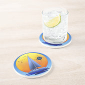 Dessous De Verre En Grès Navigation de catamaran (Côté)