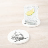 Dessous De Verre En Grès Navire (Côté)