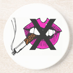 DESSOUS DE VERRE EN GRÈS NE FUMEZ PAS