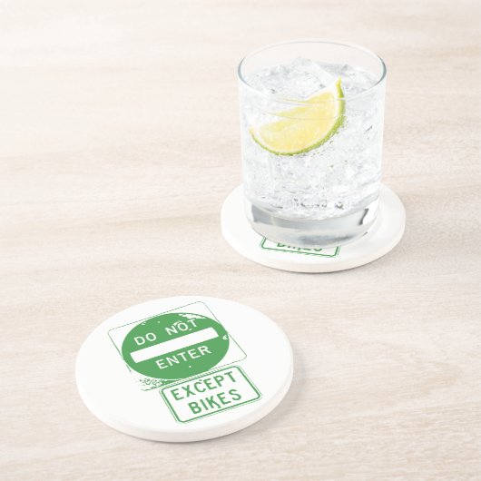 Dessous De Verre En Grès Ne pas entrer sauf les vélos (Côté)