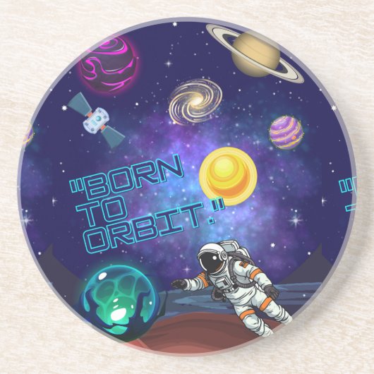 DESSOUS DE VERRE EN GRÈS NÉ POUR ORBITER (Devant)