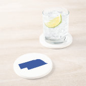 Dessous De Verre En Grès Nebraska en bleu (Côté)