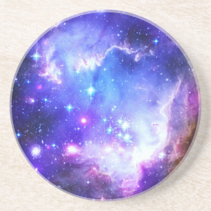 Dessous De Verre En Grès Nebula bleue