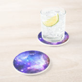 Dessous De Verre En Grès Nebula bleue (Côté)