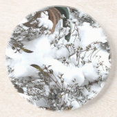 Dessous De Verre En Grès Neige Abstraite (Devant)