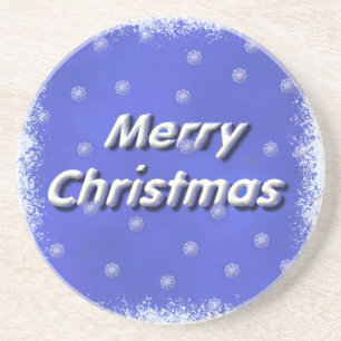 Dessous De Verre En Grès Neige de Noël 3D