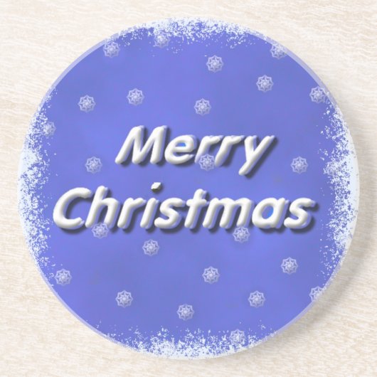 Dessous De Verre En Grès Neige de Noël 3D (Devant)