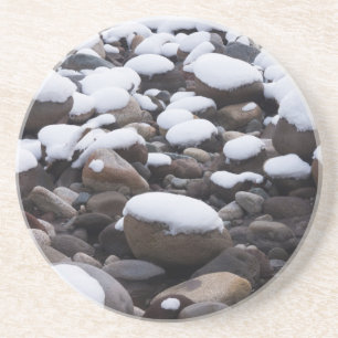 Dessous De Verre En Grès Neige et rochers, Parc national du mont Rainier