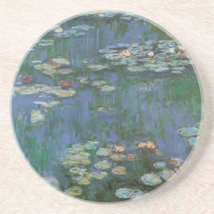 Dessous De Verre En Grès Nénuphars de Claude Monet, Fleurs Vintages