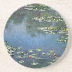 Dessous De Verre En Grès Nénuphars de Claude Monet, Fleurs Vintages