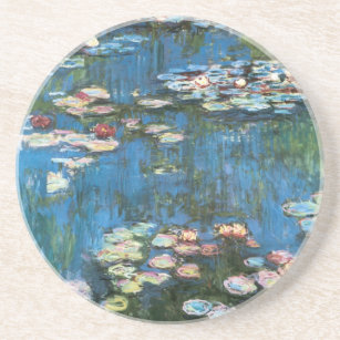 Dessous De Verre En Grès Nénuphars de Claude Monet, Impressionnisme Vintage