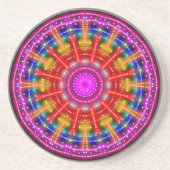 Dessous De Verre En Grès Neon Medallion (Devant)